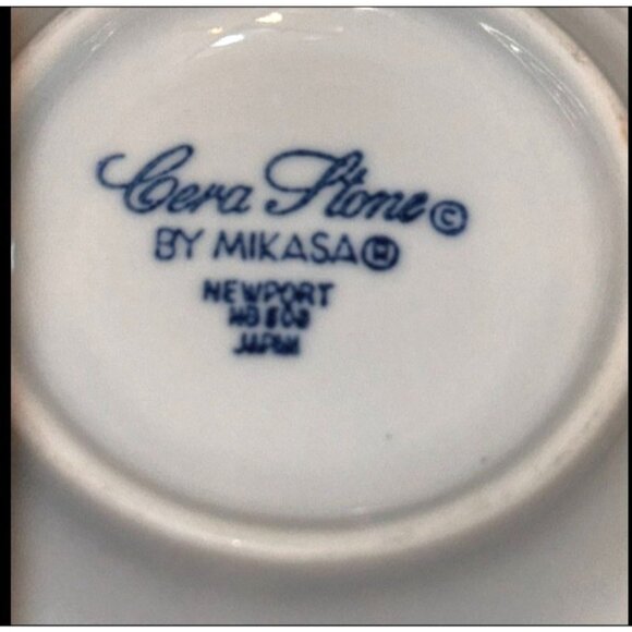 Mikasa Cera Stone Newport Pattern Saucer 6" Diameter - Picture 2 of 3